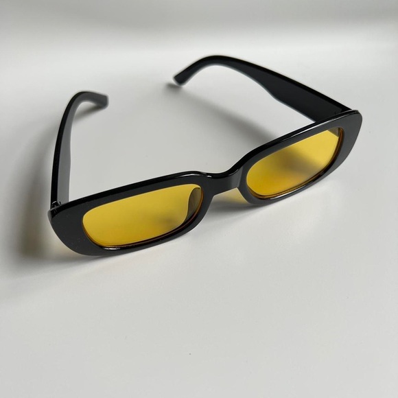 vintage unique retro style sick dope black rectangle sunglasses - Picture 6 of 7